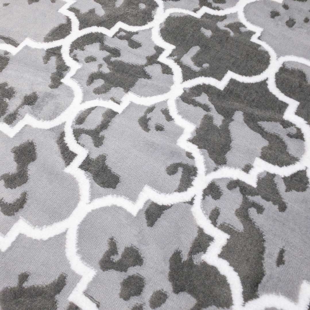 Szary dywan orientalny w białą marokańską koniczynę Almas 35 - Carpetforyou zdjęcie 3