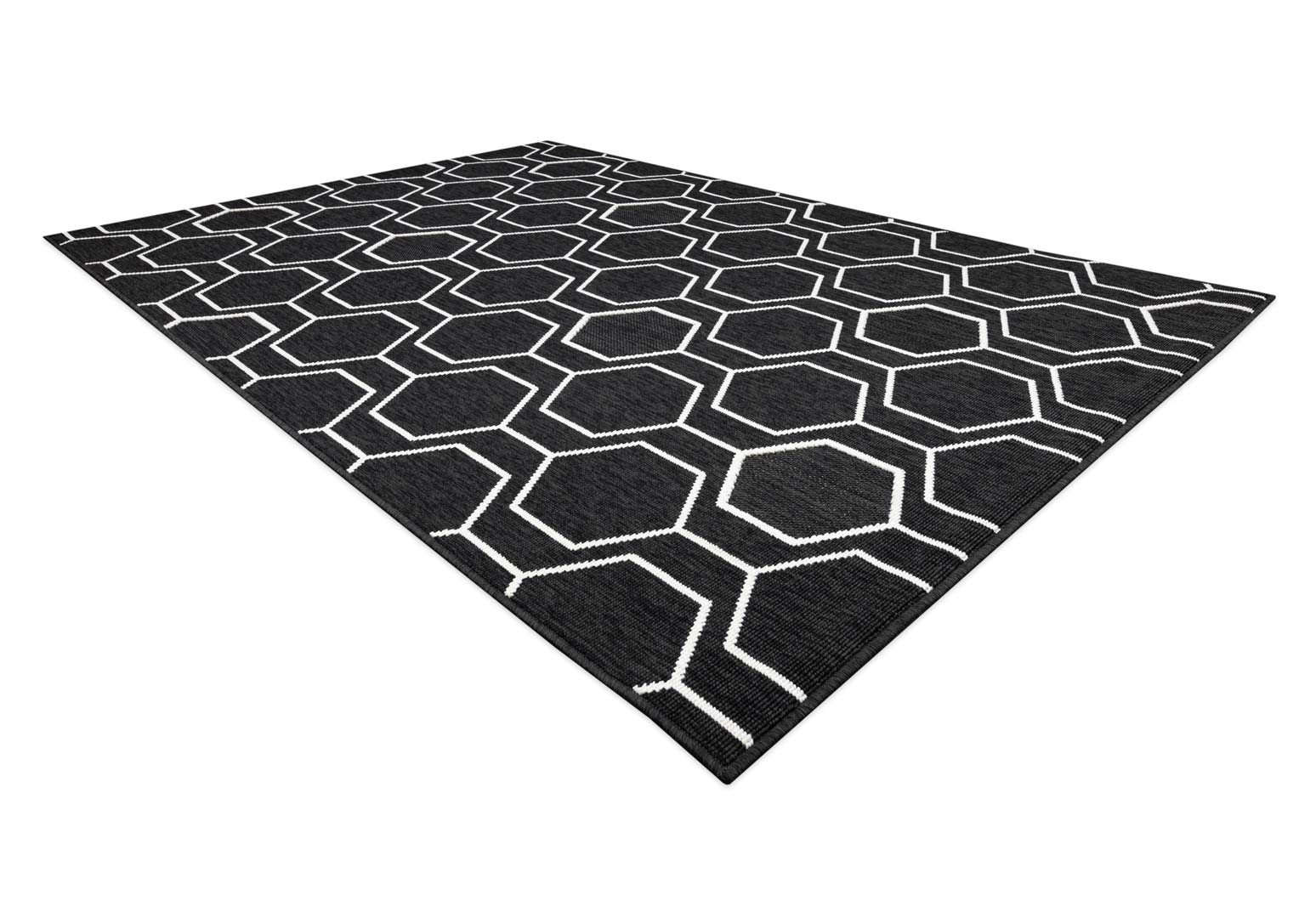 Ciemny, przecierany dywan geometryczny w heksagony Almas 40 nowoczesny do biura - Carpetforyou zdjęcie 3