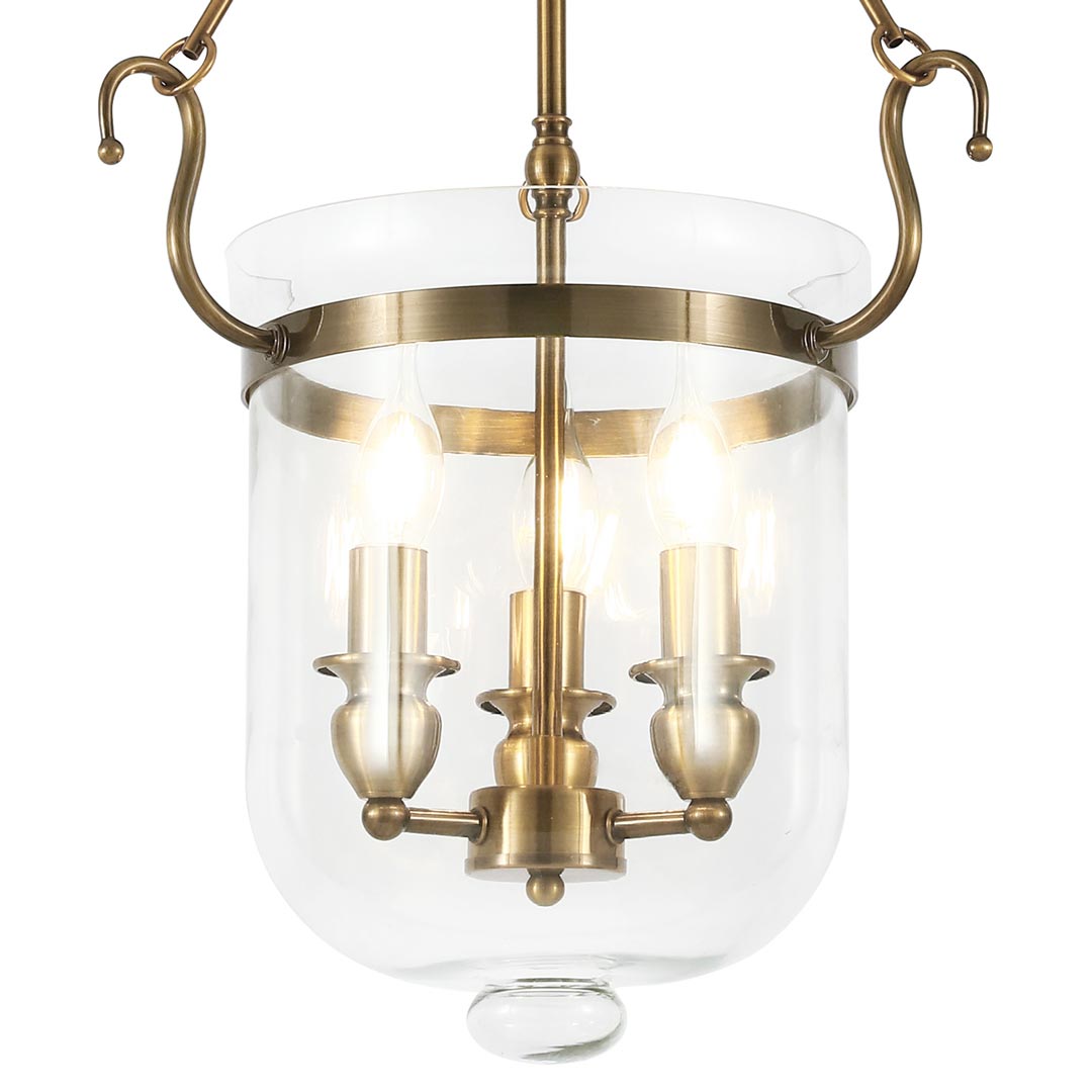 Mosiężna szklana lampa wisząca LEO klasyczna ozdobna - Lumina Deco zdjęcie 3