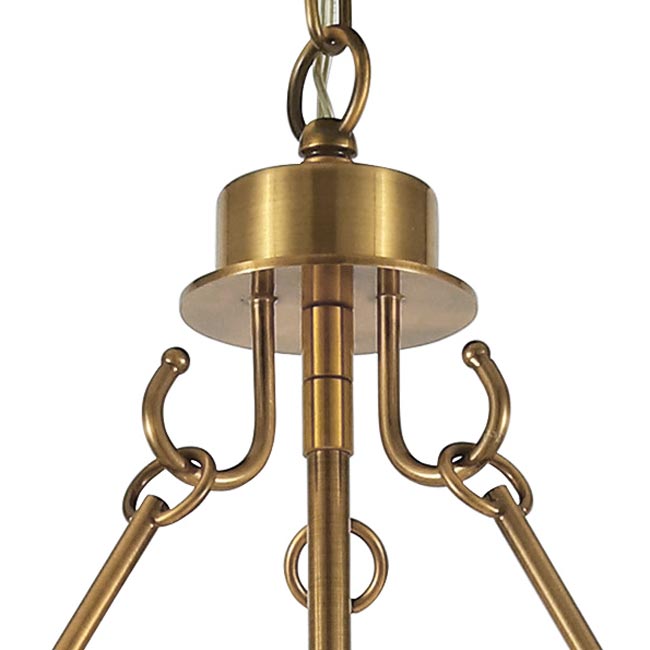 Mosiężna szklana lampa wisząca LEO klasyczna ozdobna - Lumina Deco zdjęcie 4