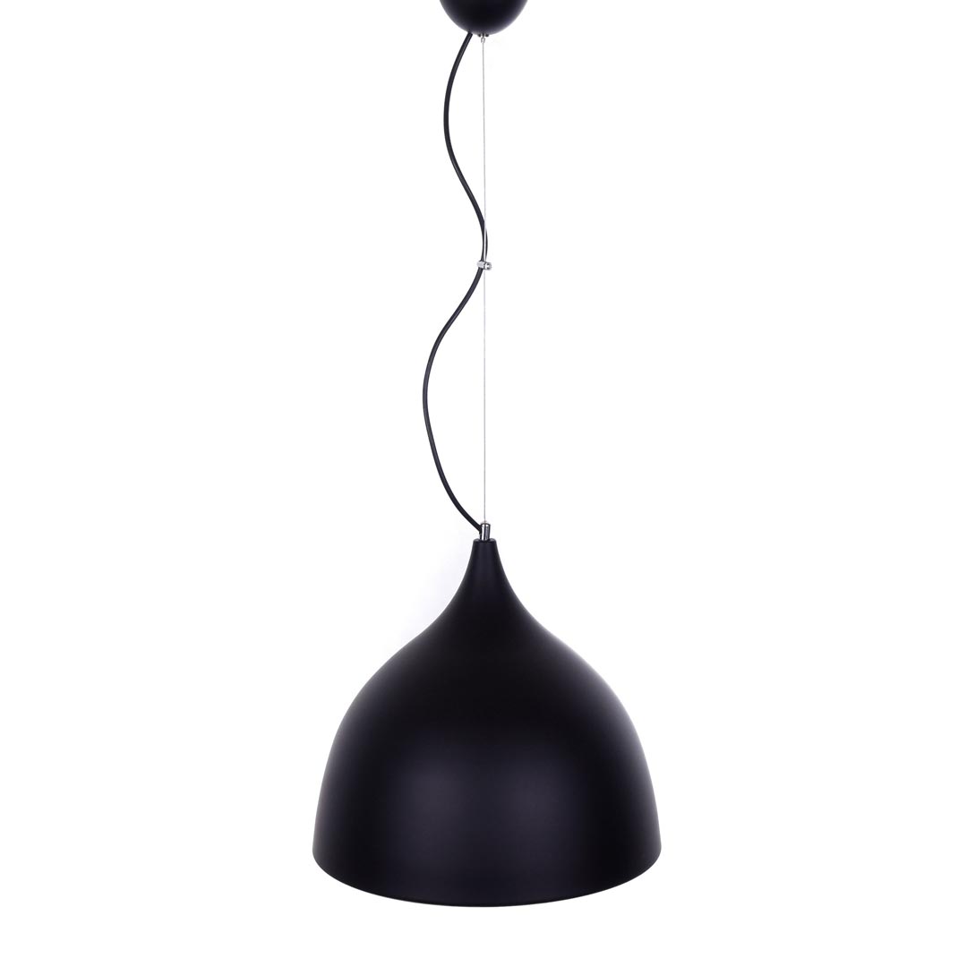 Lampa wisząca VITTORIO czarna matowa metalowa elegancka - Lumina Deco zdjęcie 4