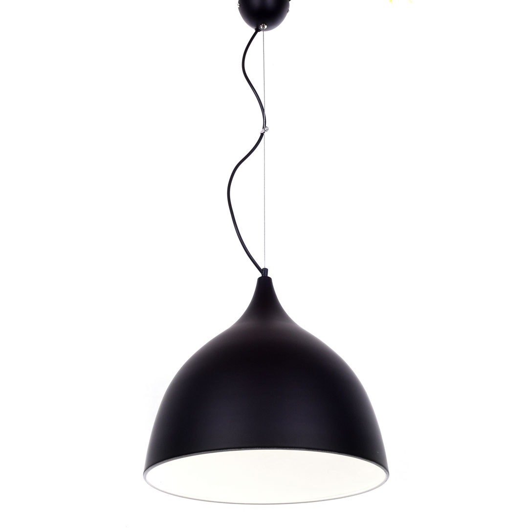 Lampa wisząca VITTORIO czarna matowa metalowa elegancka - Lumina Deco zdjęcie 2