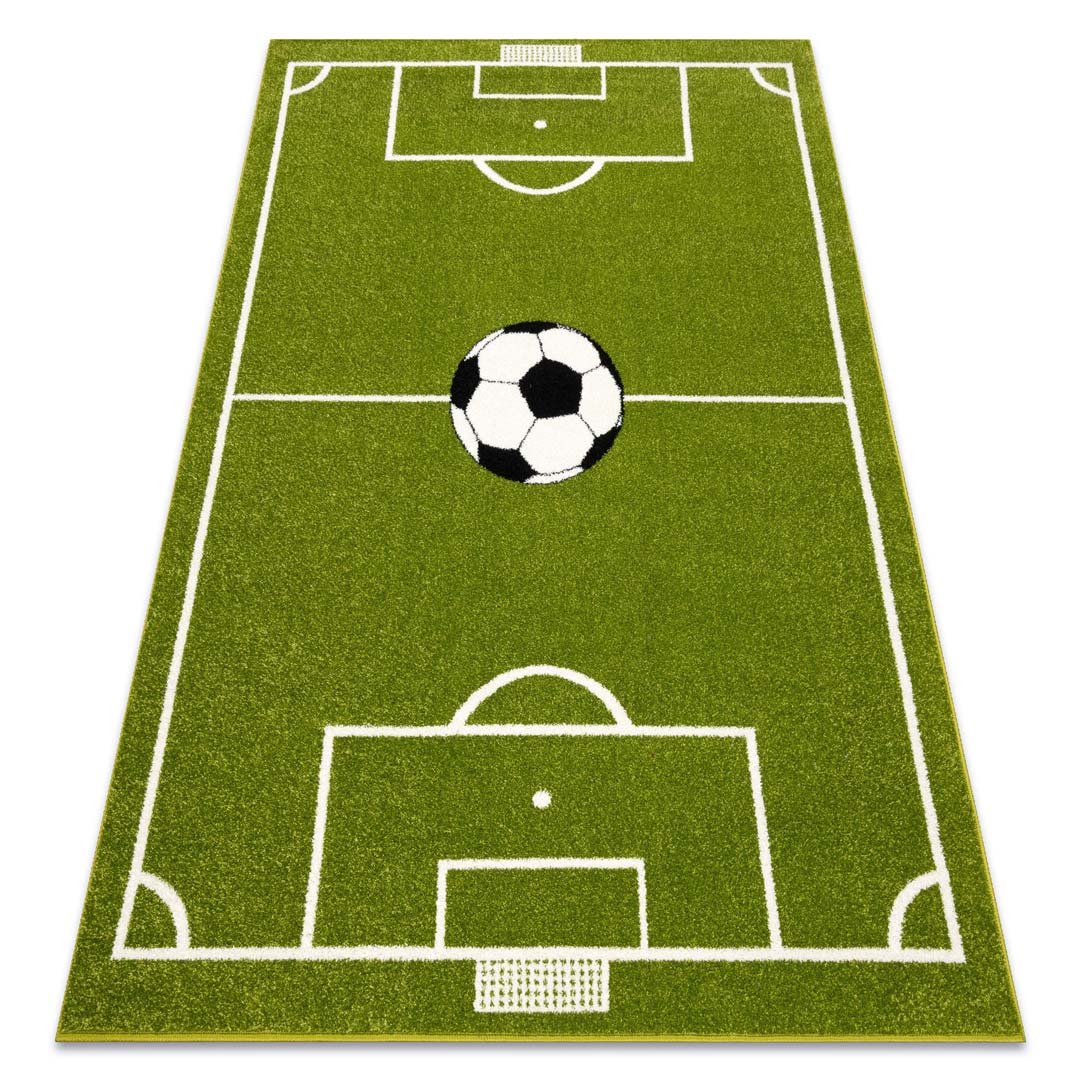 Dywan dla chłopca w boisko do piłki nożnej, piłkę Football zielono-biało-czarny - Dywany Łuszczów zdjęcie 2