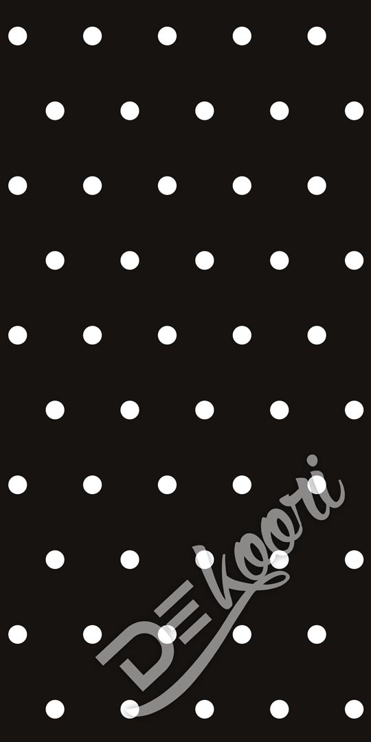 Tapeta czarna w białe kropki, groszki, grochy 5 cm - Dekoori zdjęcie 3