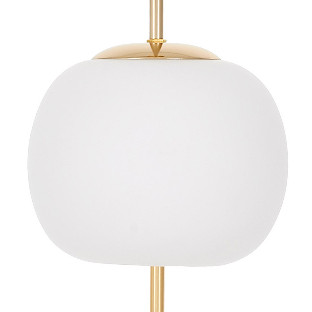 Złota lampa wisząca w stylu glamour ze szklanym kloszem ALPINA - Lumina Deco zdjęcie 4