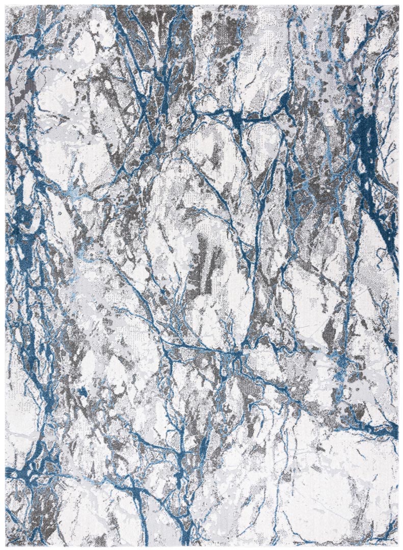 Jasny dywan designerski strukturalny szaro-niebieski wzór marmur kamień - Dywany Łuszczów zdjęcie 1