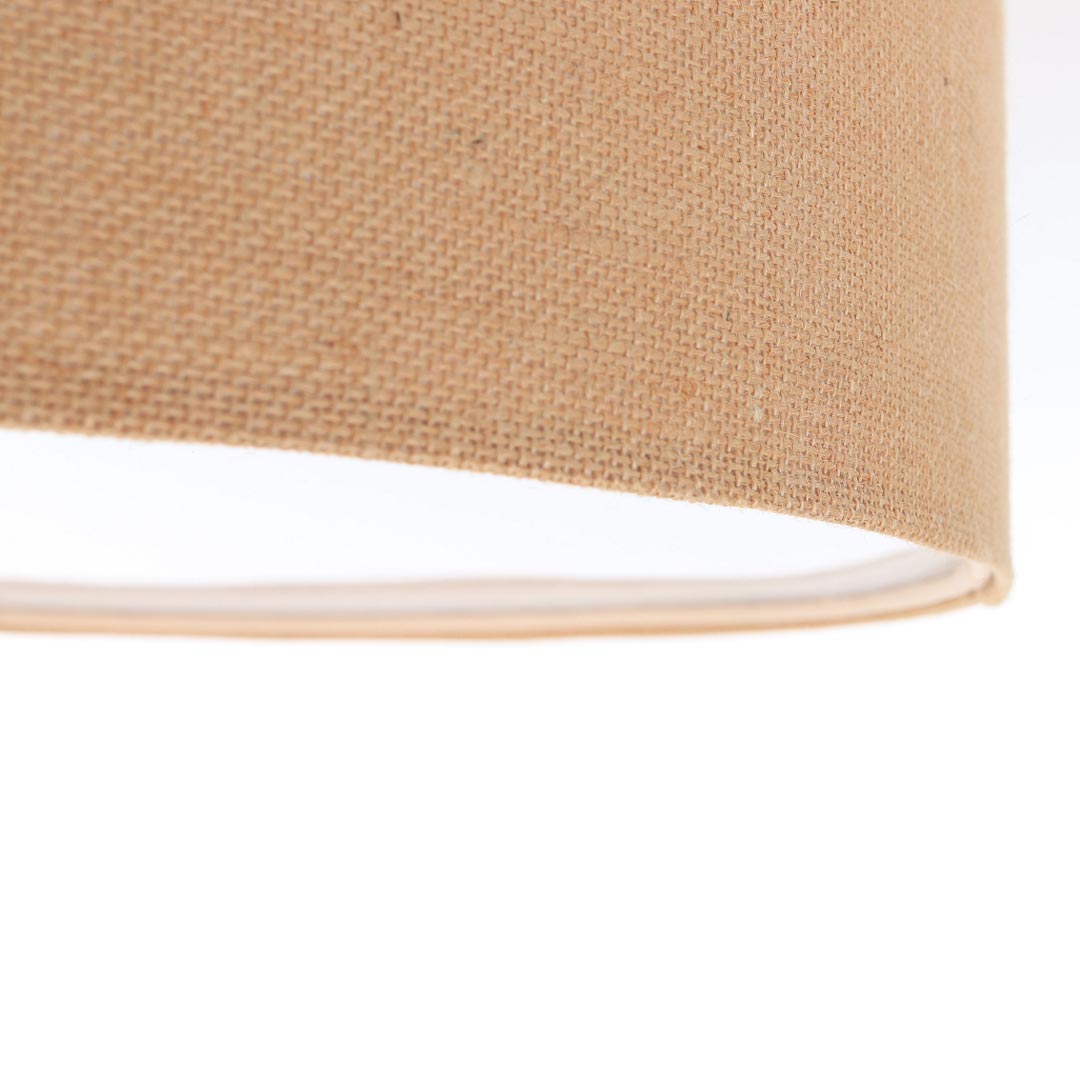 Lampa sufitowa jutowa, plafon w stylu BOHO, beżowy abażur jutowy z blendą - BPS Koncept zdjęcie 4