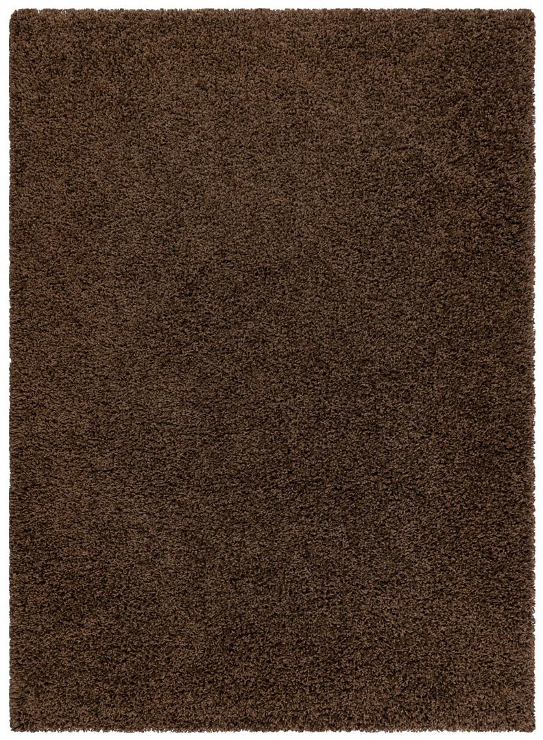 Ciemny, brązowy dywan nowoczesny, puszysty, typu shaggy, do sypialni - Dywany Łuszczów zdjęcie 1