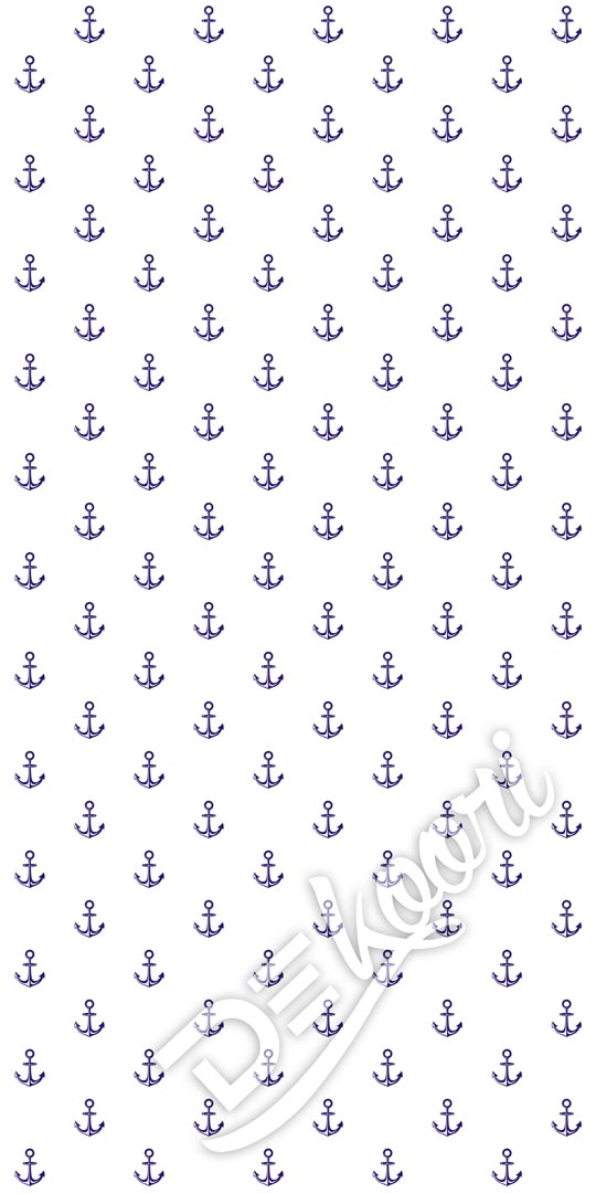 Tapeta w kotwice, biało-granatowa, marynistyczna, marynarska, morska - Dekoori zdjęcie 3