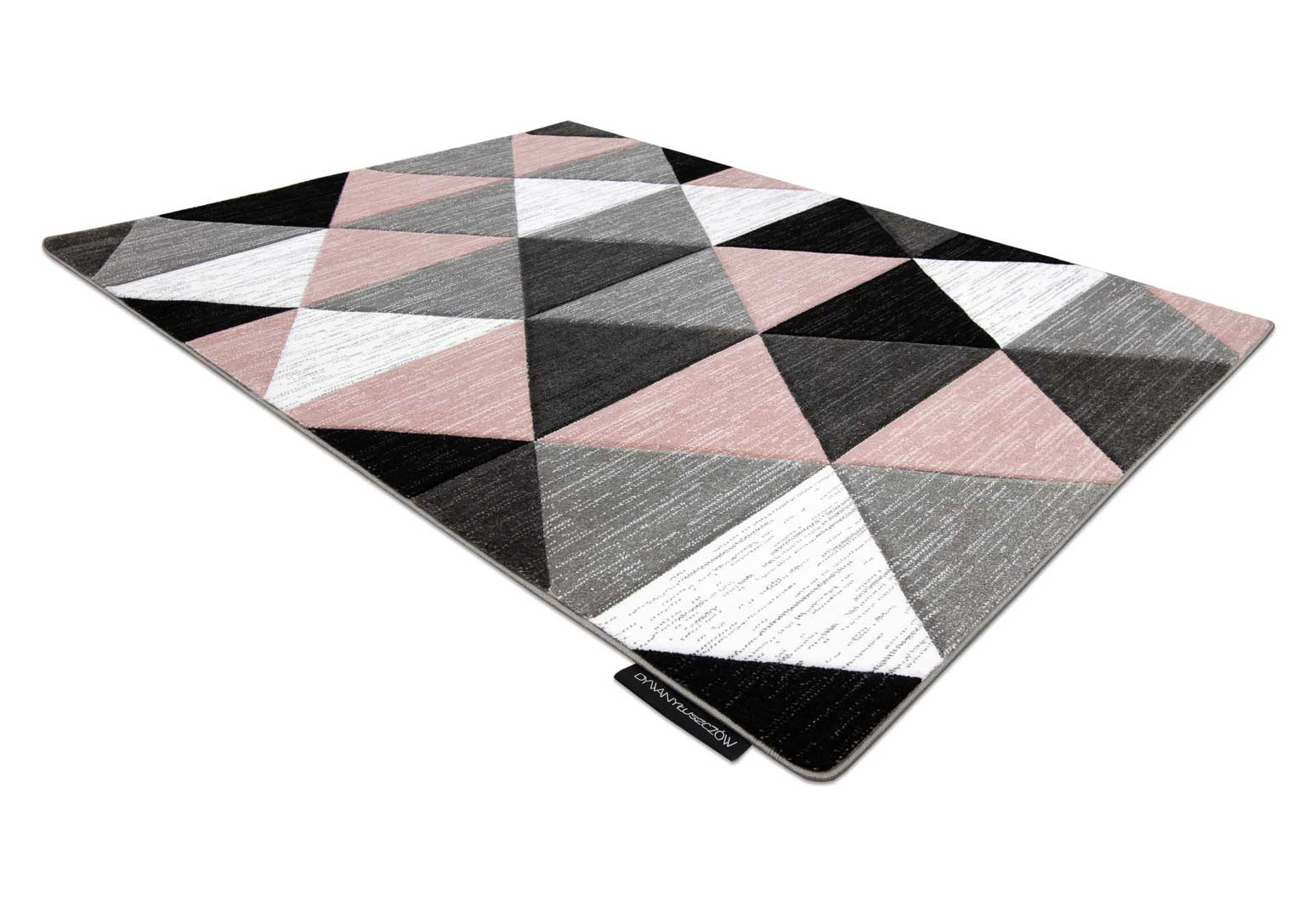 Pastelowy dywan Alter Rino dla dziewczynki w różowe i szare trójkąty - Dywany Łuszczów zdjęcie 3