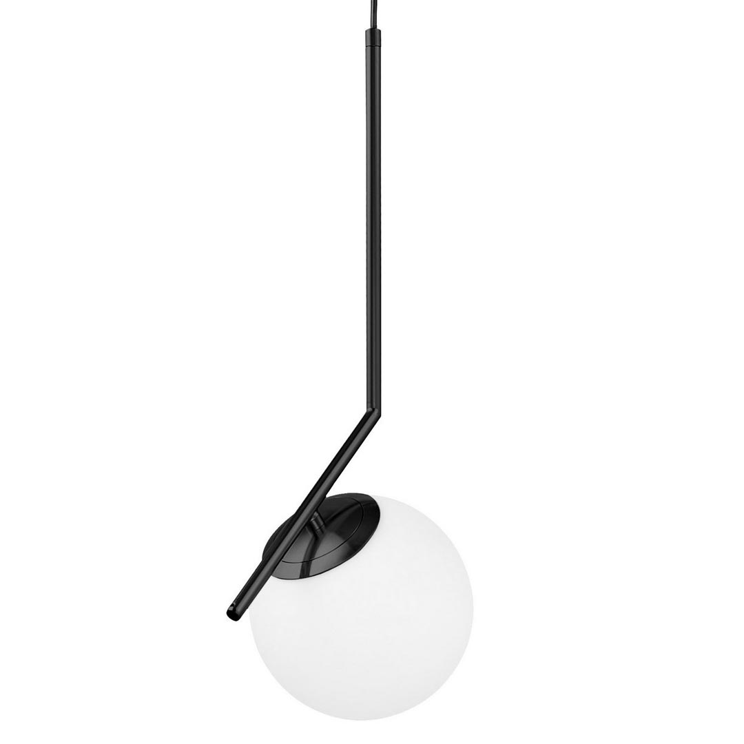 Czarna, potrójna lampa wisząca, metalowa ze szklanymi kloszami, designerska SORENTO - Lumina Deco zdjęcie 3