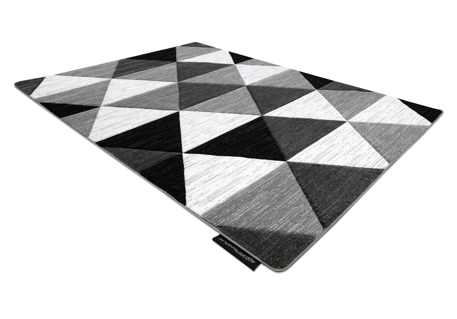 Dywan w białe, szare, czarne trójkąty do salonu Almas 02 - Carpetforyou zdjęcie 3