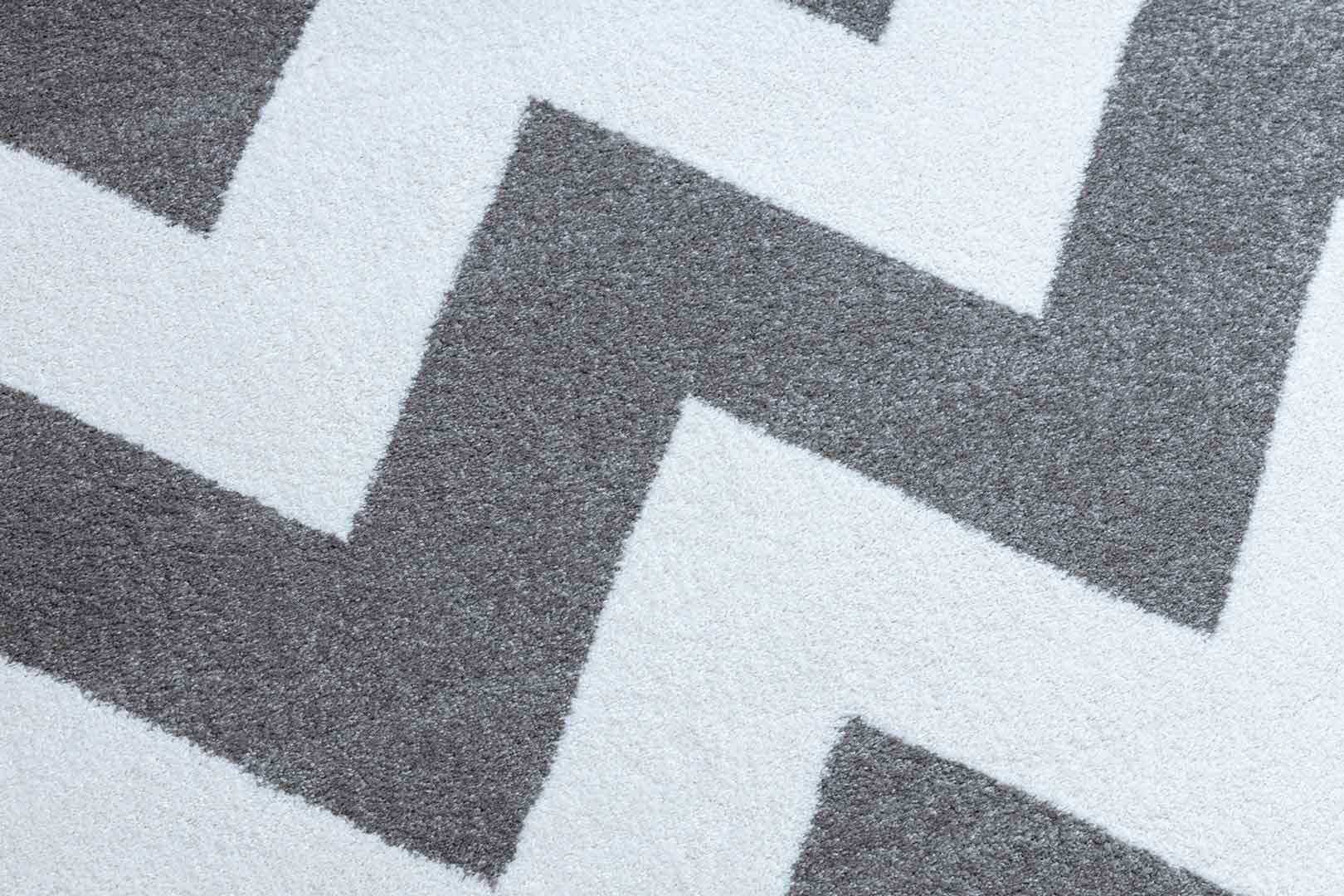 Jasny nowoczesny dywan w białe i szare zygzaki Almas 19 - Carpetforyou zdjęcie 4
