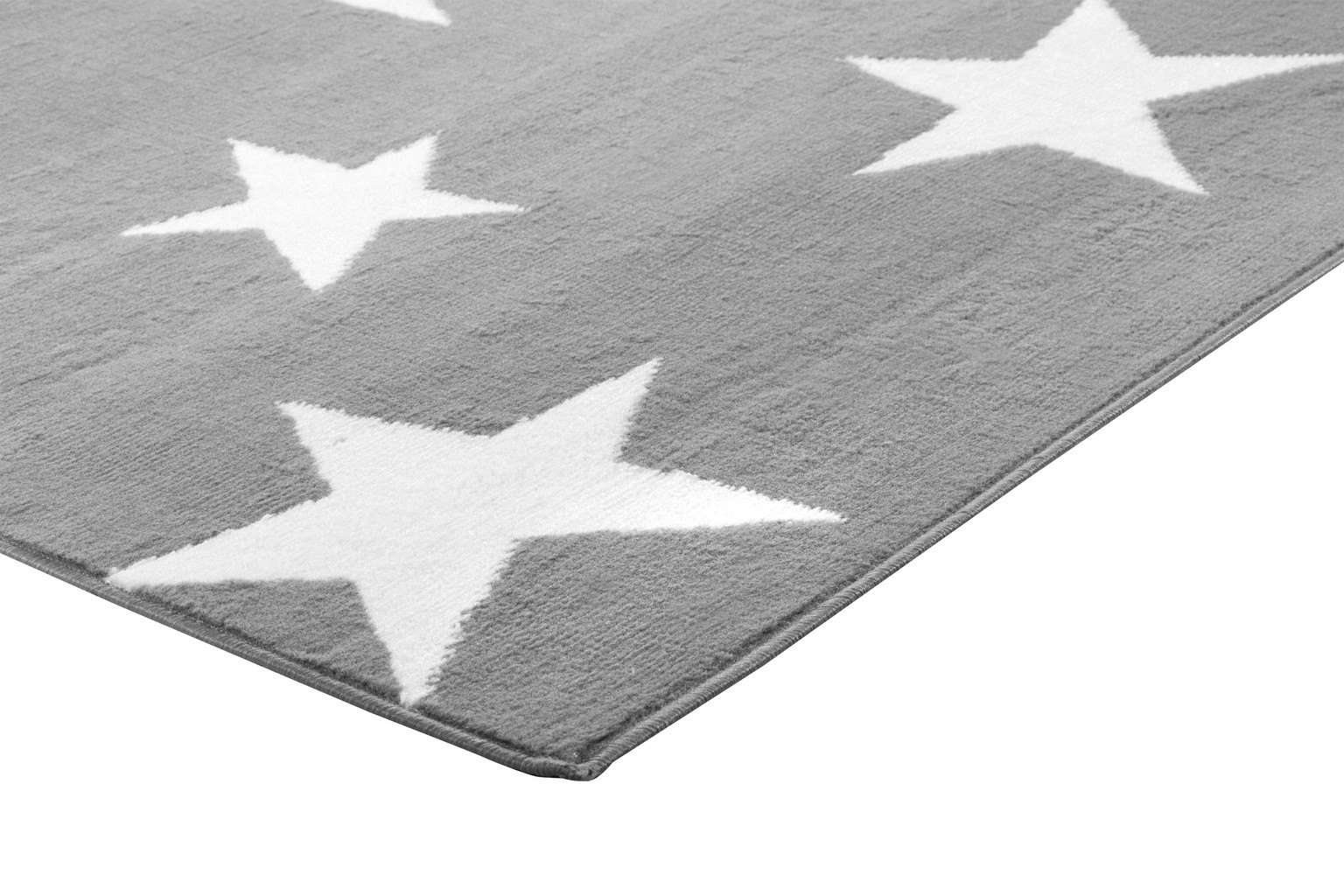 Jasnoszary dywan dla dzieci w białe gwiazdy Almas 21 - Carpetforyou zdjęcie 3