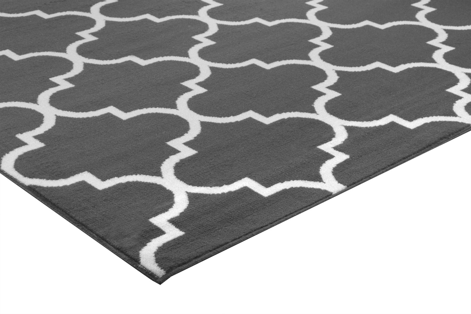 Szary dywan w białą koniczynę marokańską Almas 23 styl orientalny - Carpetforyou zdjęcie 3