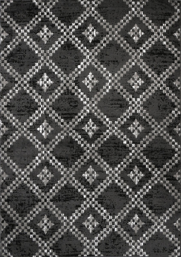 Młodzieżowy dywan w geometryczny wzór ciemnoszary Almas 25 do pokoju - Carpetforyou zdjęcie 1