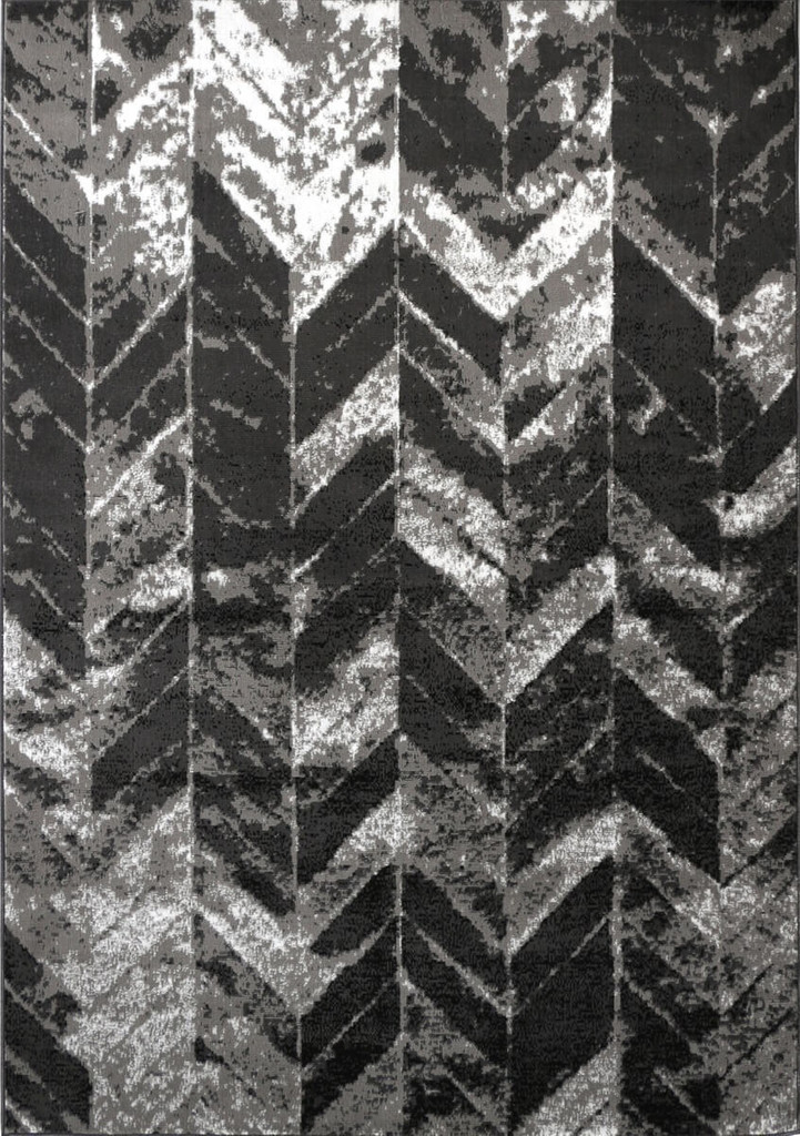 Szary dywan nowoczesny w jodełkę Almas 26, efekt przetarcia, do pokoju - Carpetforyou zdjęcie 1