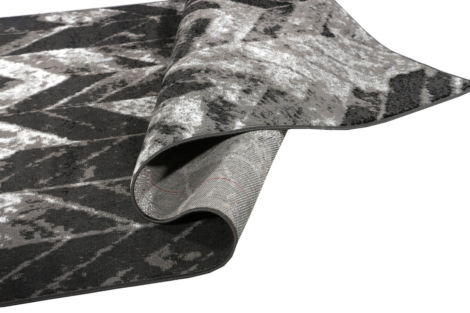 Szary dywan nowoczesny w jodełkę Almas 26, efekt przetarcia, do pokoju - Carpetforyou zdjęcie 3