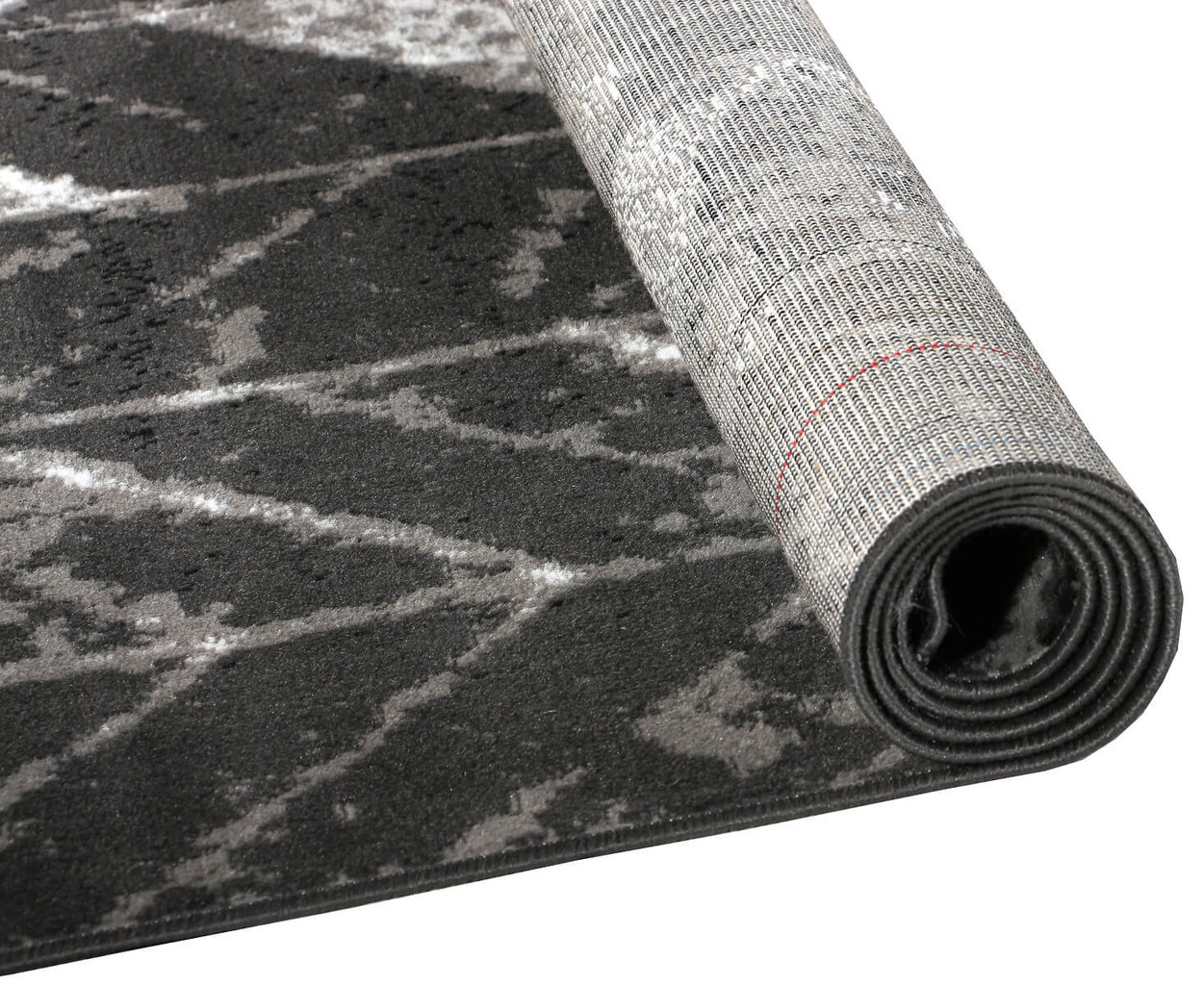Szary dywan nowoczesny w jodełkę Almas 26, efekt przetarcia, do pokoju - Carpetforyou zdjęcie 4