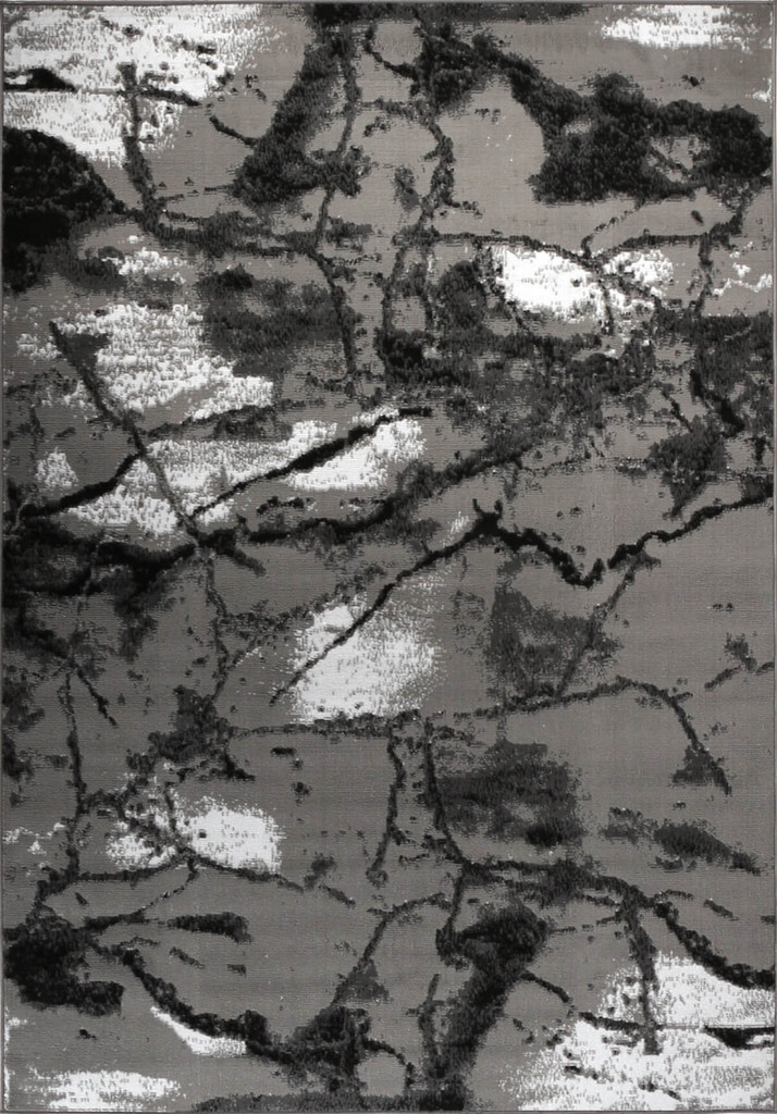 Nowoczesny abstrakcyjny dywan kamienny wzór w ciemnych kolorach Almas 29 popękany marmur - Carpetforyou zdjęcie 1