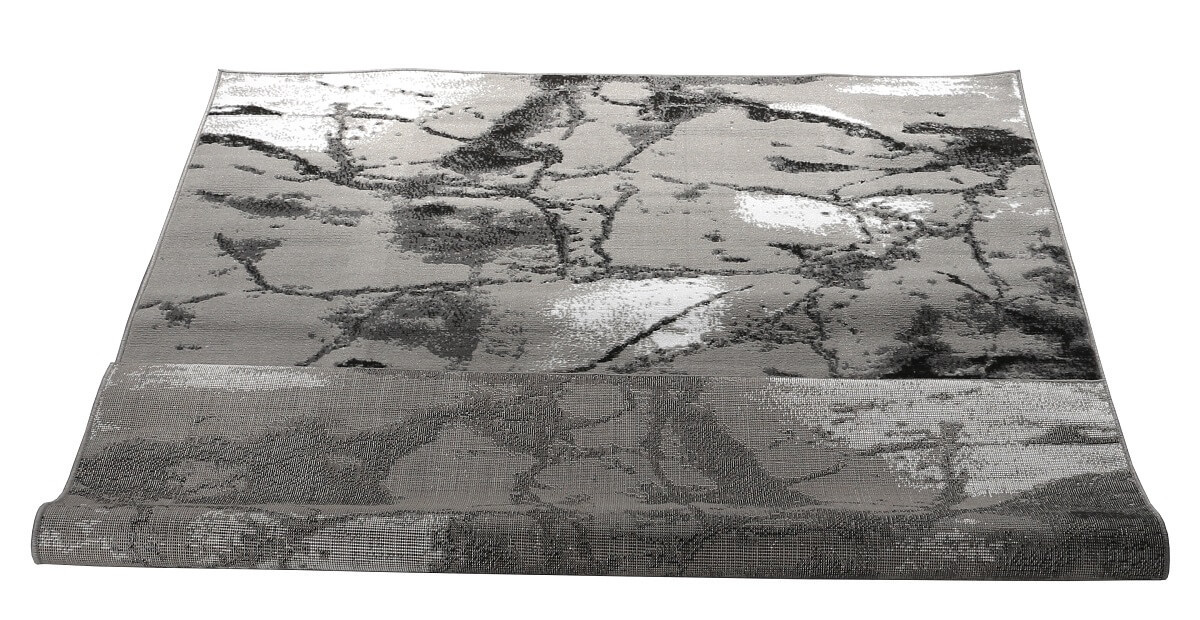 Nowoczesny abstrakcyjny dywan kamienny wzór w ciemnych kolorach Almas 29 popękany marmur - Carpetforyou zdjęcie 2