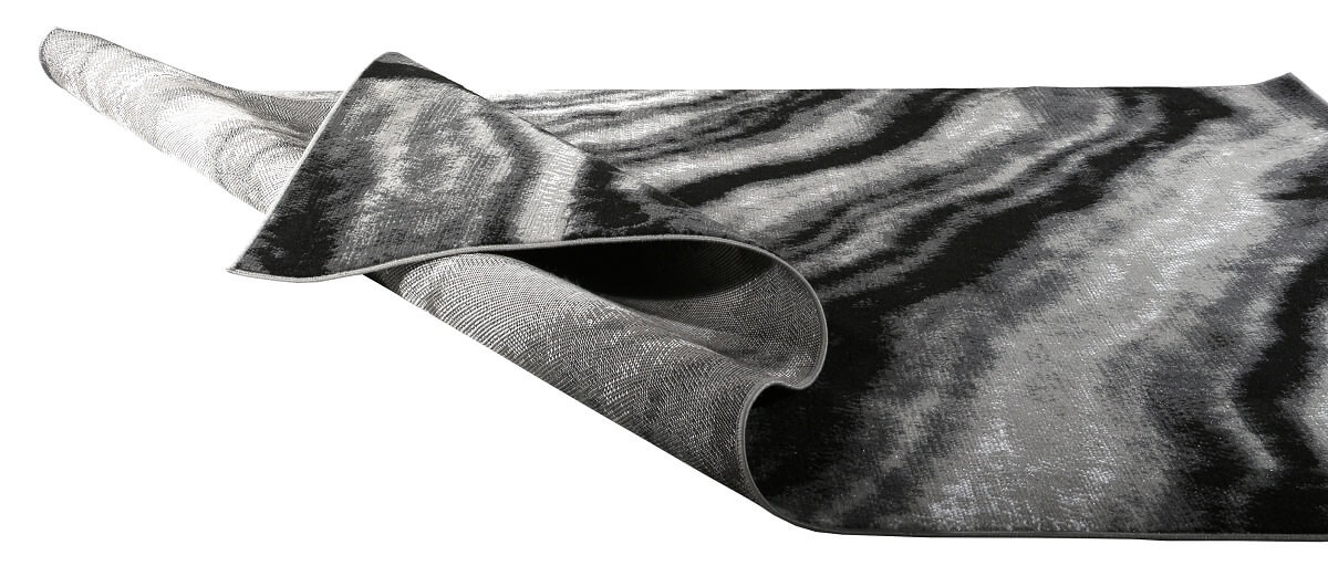 Artystyczny dywan z abstrakcyjnym wzorem w kolorach czarnym, białym i szarym Almas 30 - Carpetforyou zdjęcie 3