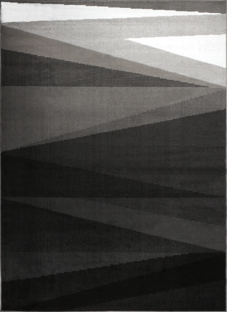 Geometryczny dywan nowoczesny w przeszywające się trójkąty Almas 32 czarny, szary, biały - Carpetforyou zdjęcie 1