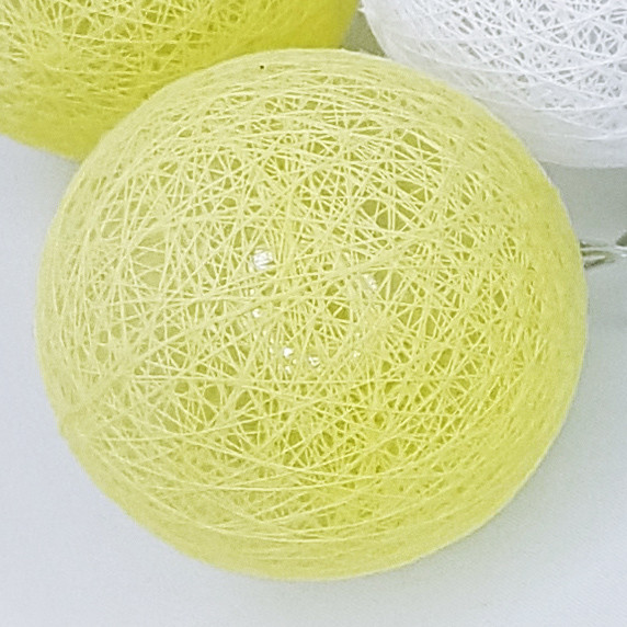 Ledowe lampki cotton balls żółto-szaro-białe 10 szt. - Masz zdjęcie 2