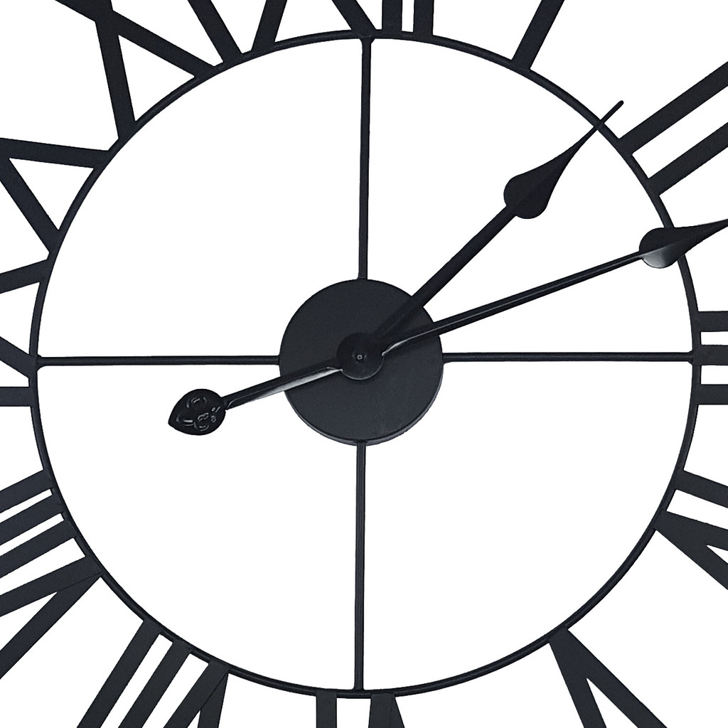 Duży zegar ścienny, czarny, metalowy w stylu loft, retro, vintage - Masz zdjęcie 3