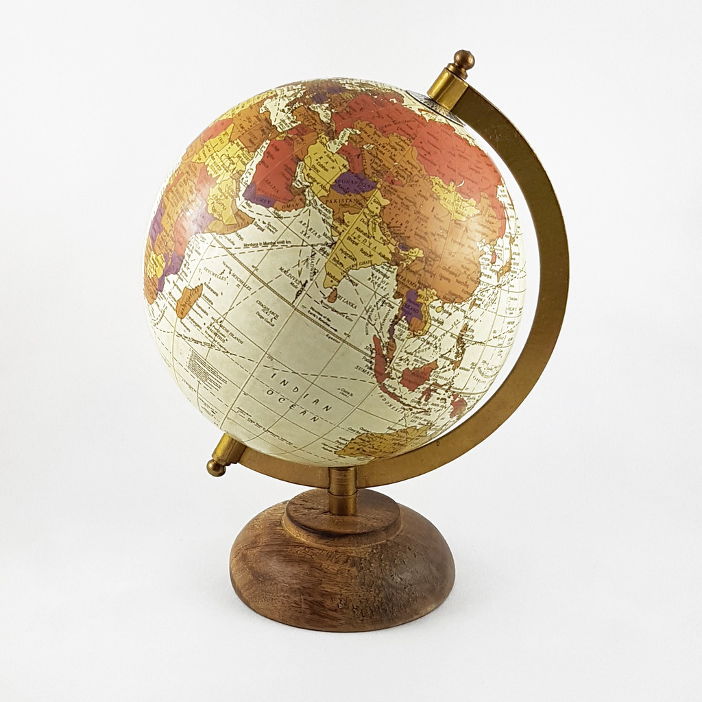 Globus, mapa świata, dekoracja w stylu kolonialnym, retro, vintage - Masz zdjęcie 1