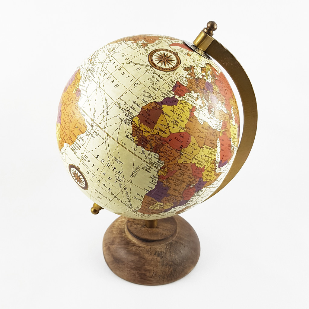 Globus, mapa świata, dekoracja w stylu kolonialnym, retro, vintage - Masz zdjęcie 3