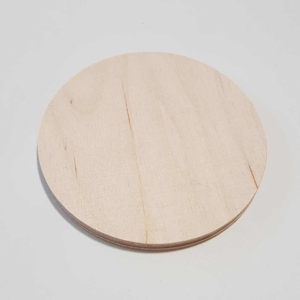 Drewniane podkładki na stół okrągłe, podstawki pod kubek 4 szt. - Dekoori zdjęcie 1