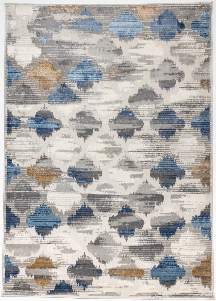 Szaro-niebieski przecierany orientalny dywan Orient Sign marokańska koniczyna - Carpetforyou zdjęcie 1