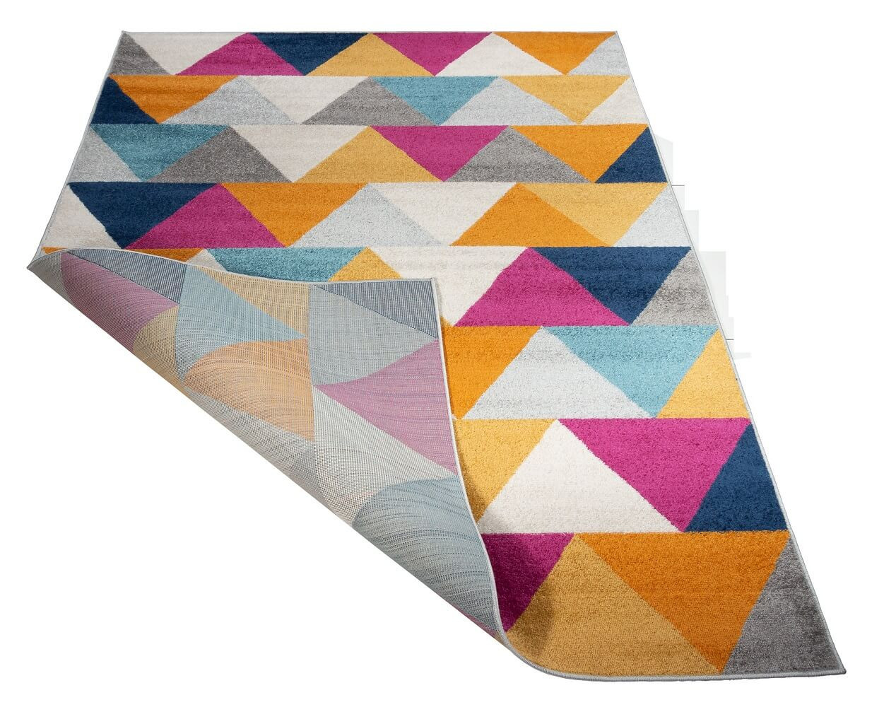 Geometryczny nowoczesny dywan młodzieżowy w kolorowe trójkąty Forest Stream 06 - Carpetforyou zdjęcie 3