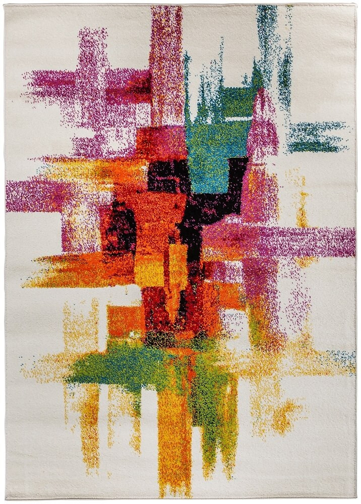Artystyczny dywan wzór Picasso, kolorowe pociągnięcia pędzlem Pastels styl nowoczesny - Carpetforyou zdjęcie 1