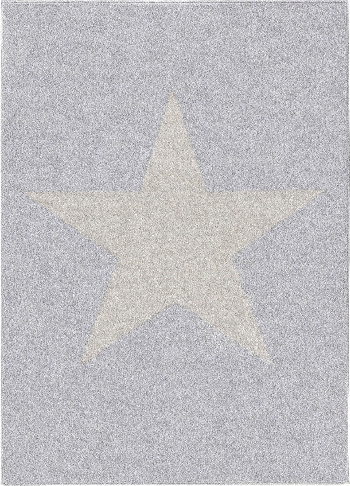 Szary dywan w beżową gwiazdę Lucky Star antyalergiczny, elegancki - Carpetforyou zdjęcie 1