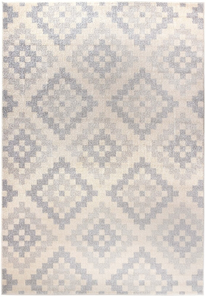 Jasny dywan do salonu w geometryczną rozetę Rosette Blue - Carpetforyou zdjęcie 1