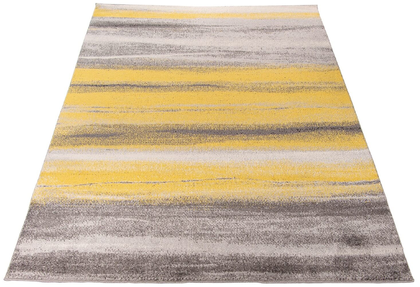 Żółto-szary dywan młodzieżowy w przenikające się pasy Summer Abstract, do salonu - Carpetforyou zdjęcie 3