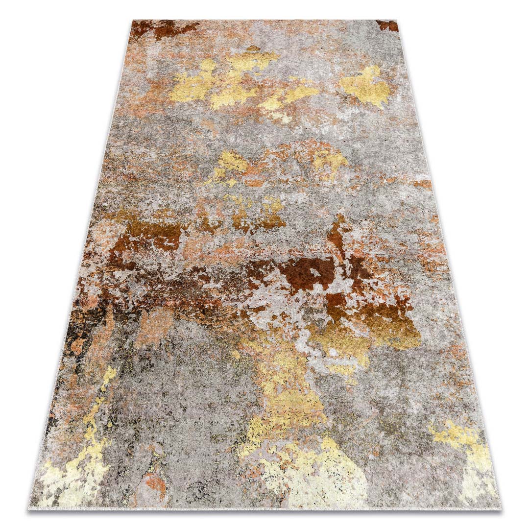 Żółto-szary dywan młodzieżowy w przenikające się pasy Summer Abstract, do salonu - Carpetforyou zdjęcie 3
