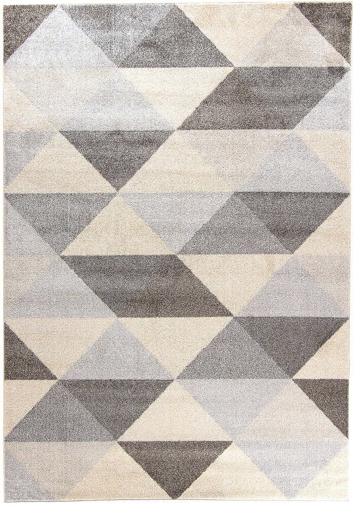 Geometryczny nowoczesny dywan w szare i beżowe trójkąty Smoothie Grey - Carpetforyou zdjęcie 1