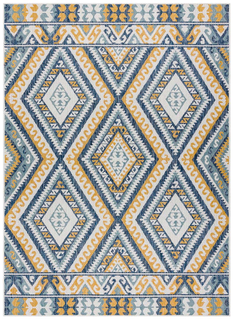 Dywan nowoczesny do salonu Pastel Desert w przecierane kolorowe trójkąty i kwadraty - Carpetforyou zdjęcie 1