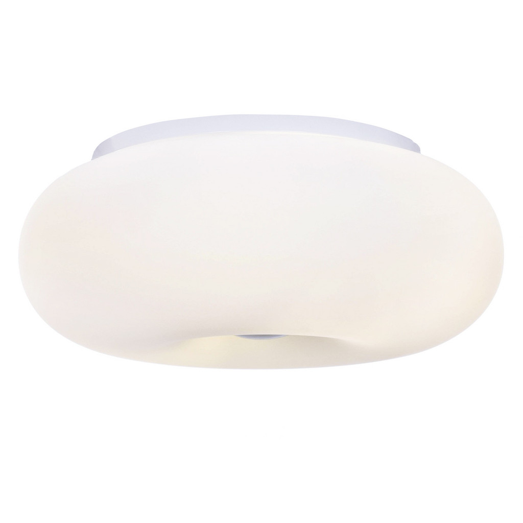 Biały plafon, lampa sufitowa BIANTE, okrągła, gładka szklana oprawa - Lumina Deco zdjęcie 3