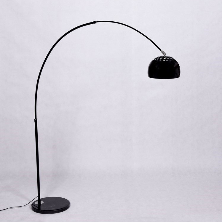 Lampa stojąca podłogowa AZURRO CZARNA, metalowa, granitowa - Lumina Deco zdjęcie 3