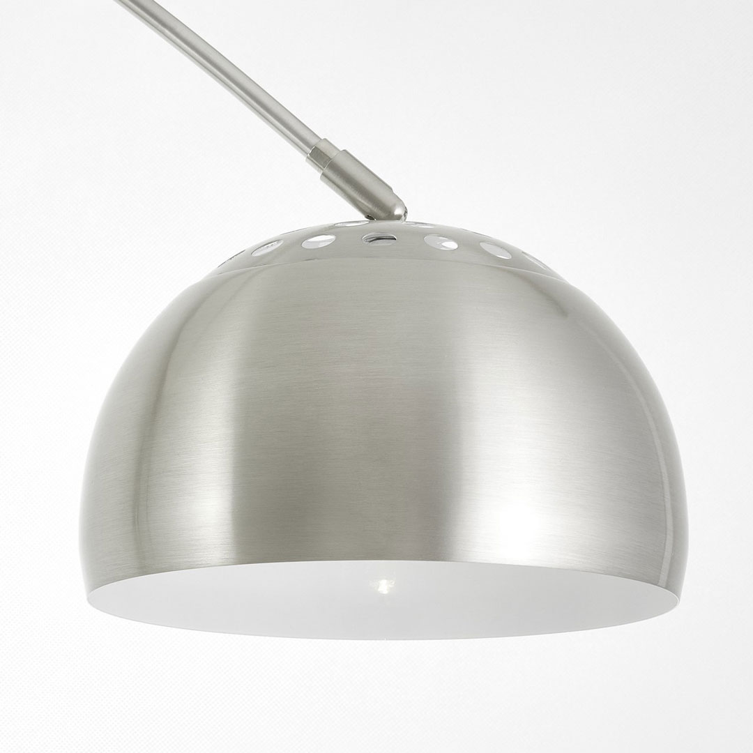 Lampa stojąca srebrna AZURRO podłogowa industrialna metalowa - Lumina Deco zdjęcie 1