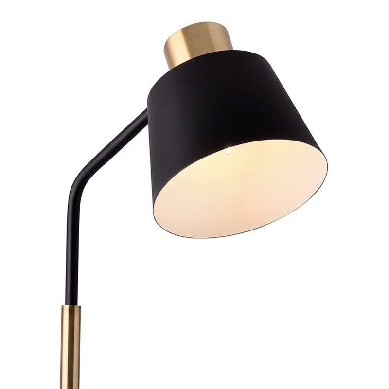 Czarno-mosiężna lampa podłogowa, stojąca ARDINI, designerska, glamour - Lumina Deco zdjęcie 3