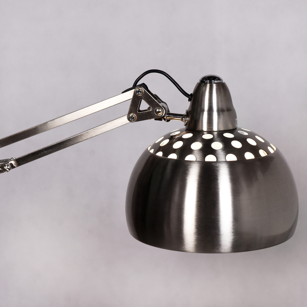 Lampa podłogowa chrom srebrna stojąca RIGORRIA metalowa regulowana - Lumina Deco zdjęcie 4