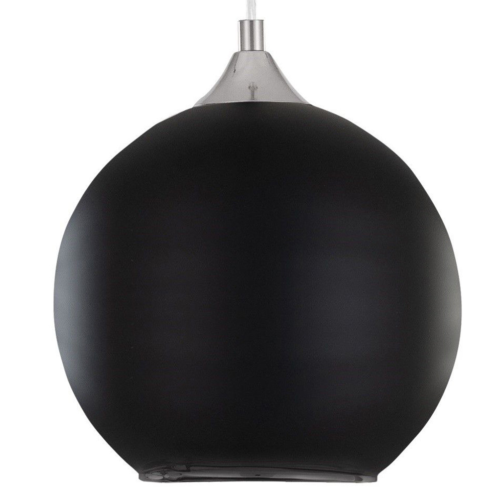 Designerska, czarna lampa wisząca półokrągła LOBOS - Lumina Deco zdjęcie 1