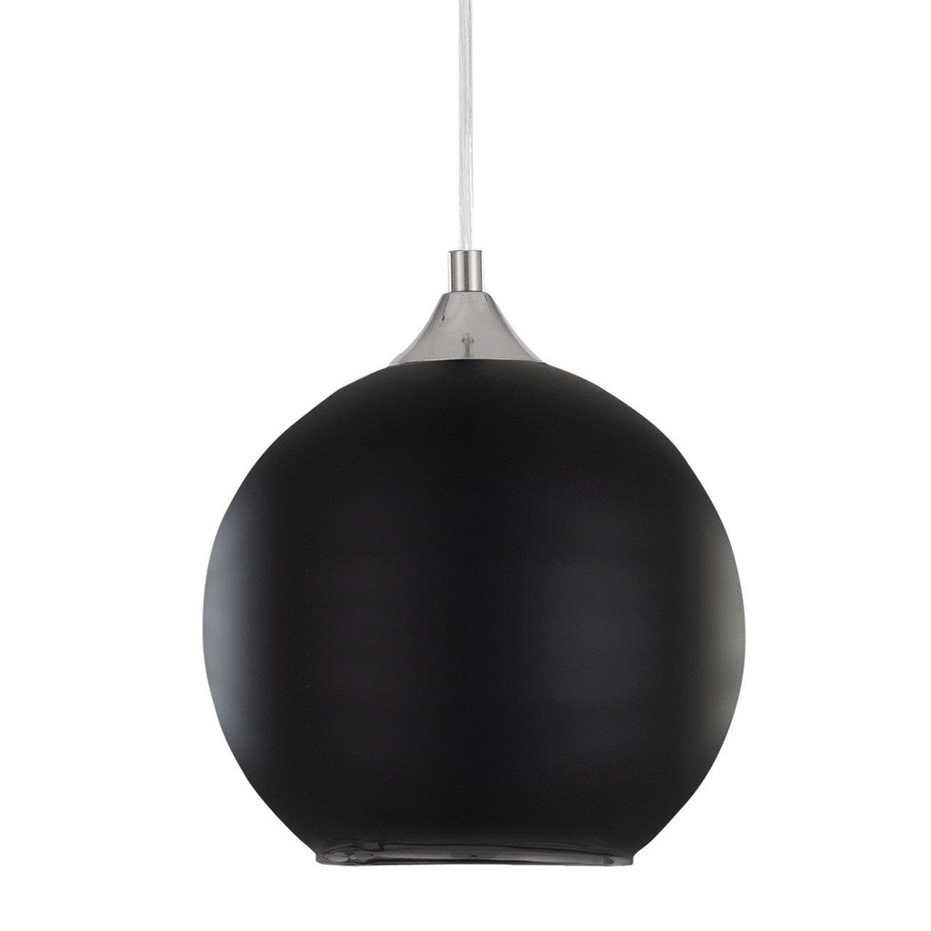 Designerska, czarna lampa wisząca półokrągła LOBOS - Lumina Deco zdjęcie 3