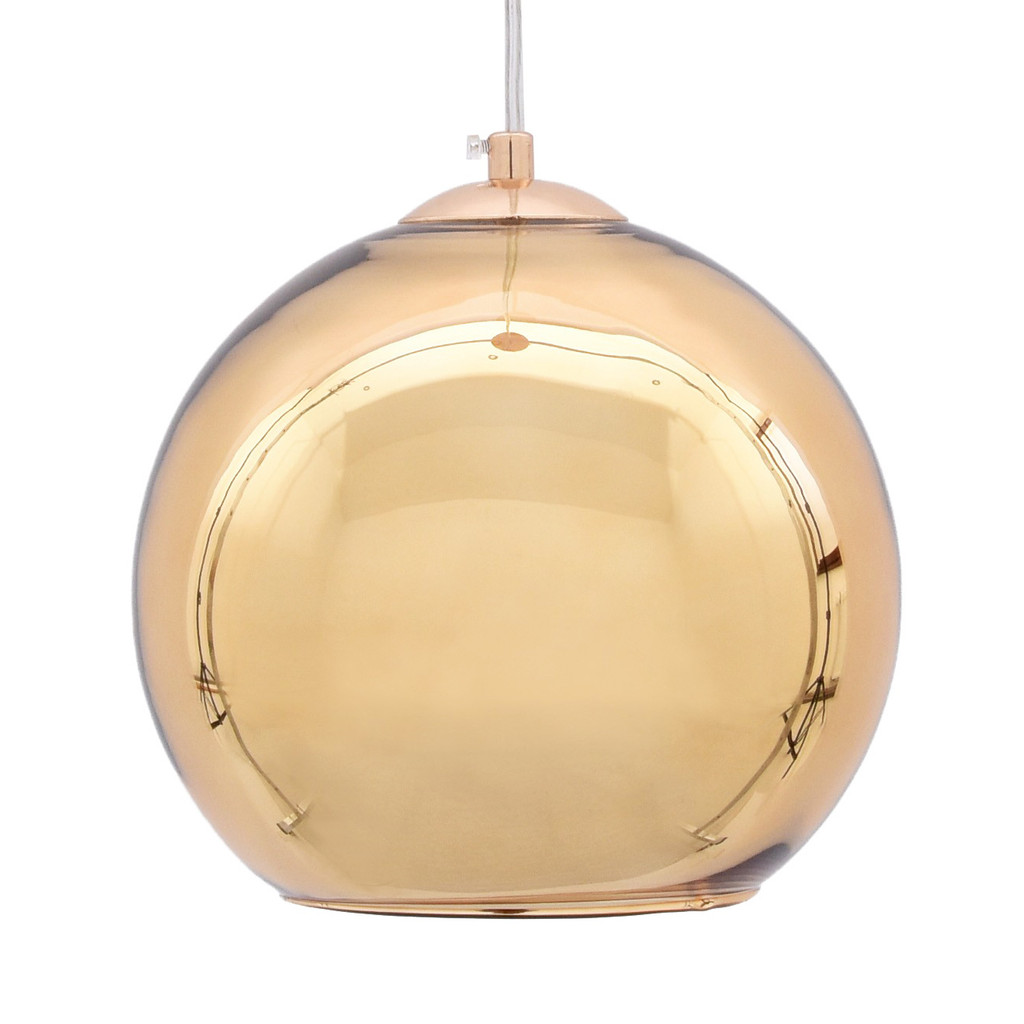 Złota szklana lampa wisząca LOBOS okrągła klosz kula nowoczesna - Lumina Deco zdjęcie 4