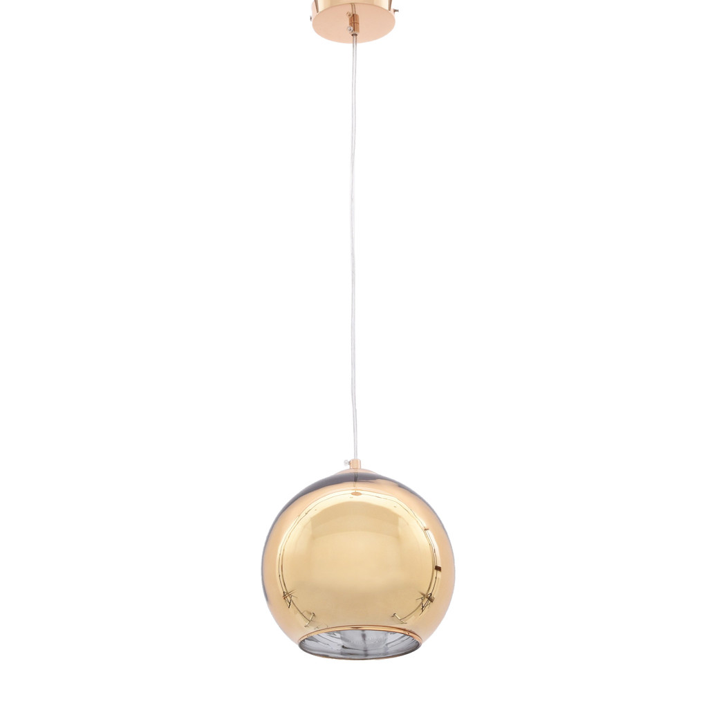 Złota szklana lampa wisząca LOBOS okrągła klosz kula nowoczesna - Lumina Deco zdjęcie 3